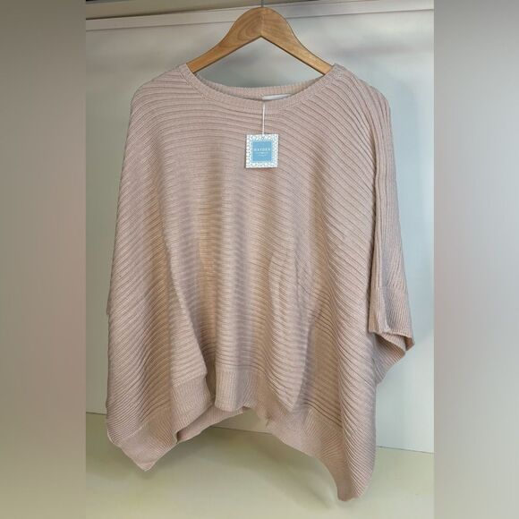 NWT Hayden Mauve Poncho with Textured Knit size M/L - Picture 1 of 4